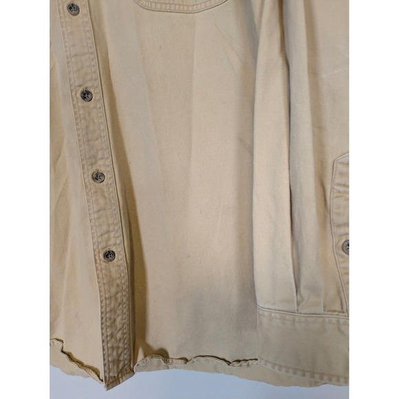 Carhartt Tan Canvas Button Up Work Utility Shirt Size 3XL Workwear Outdoor - Picture 3 of 8